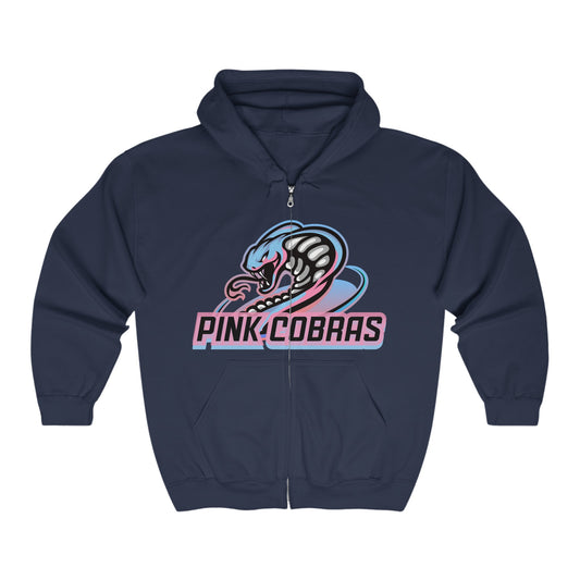 Pink Cobras Full Zip Hoodie