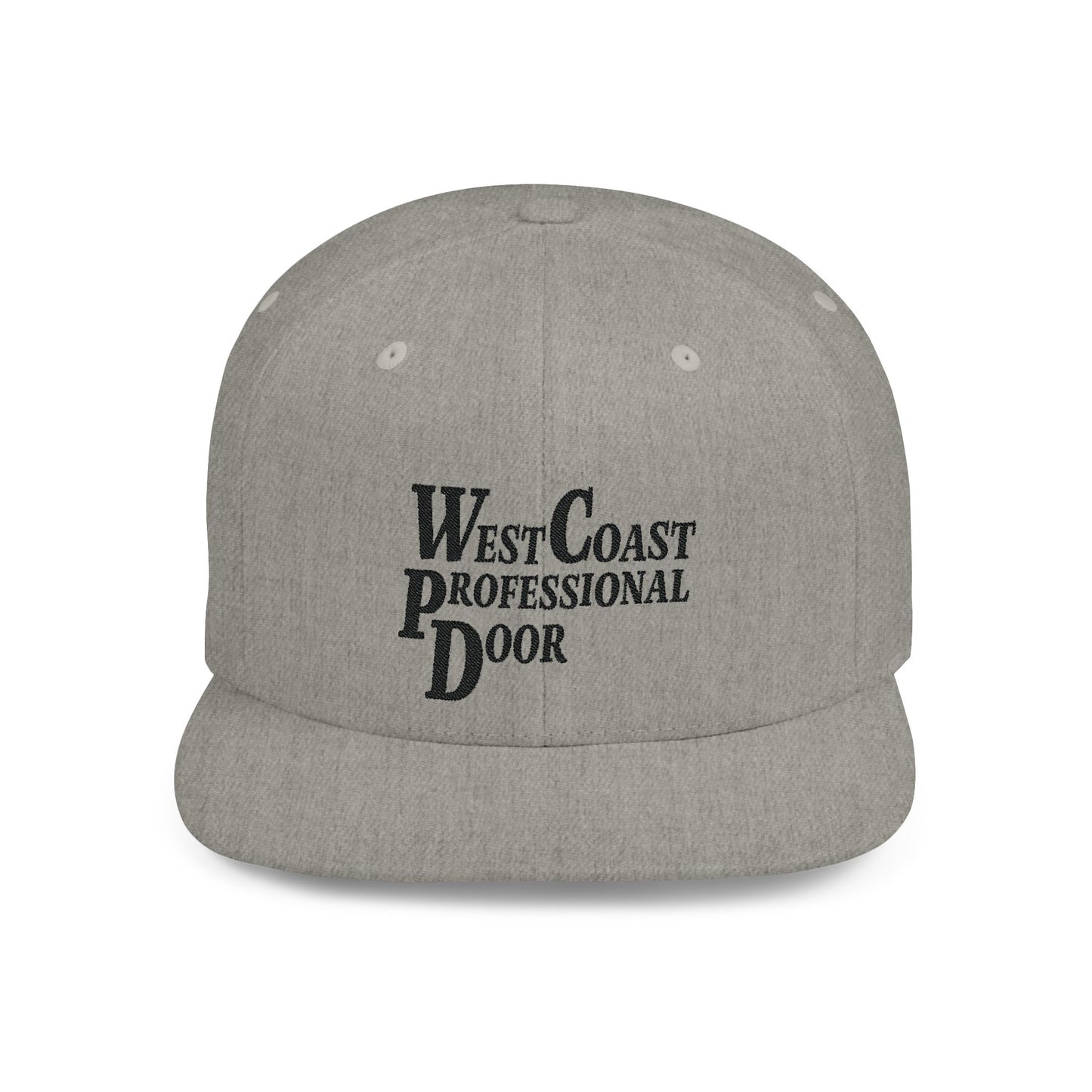 Flat Bill Snapback Embroidered Cap - Light Colors