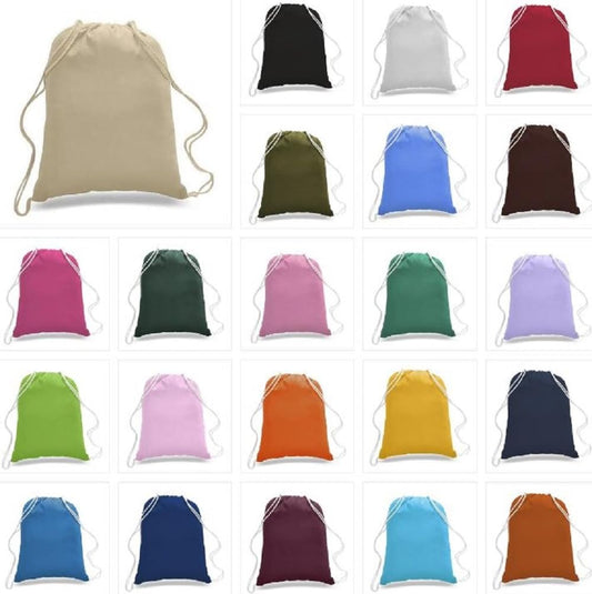 Custom Cotton Drawstring Bag 14x16in