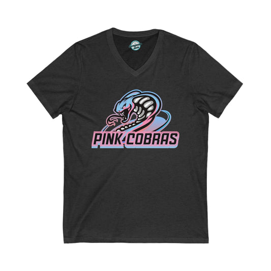 Pink Cobras Unisex V-Neck Tee