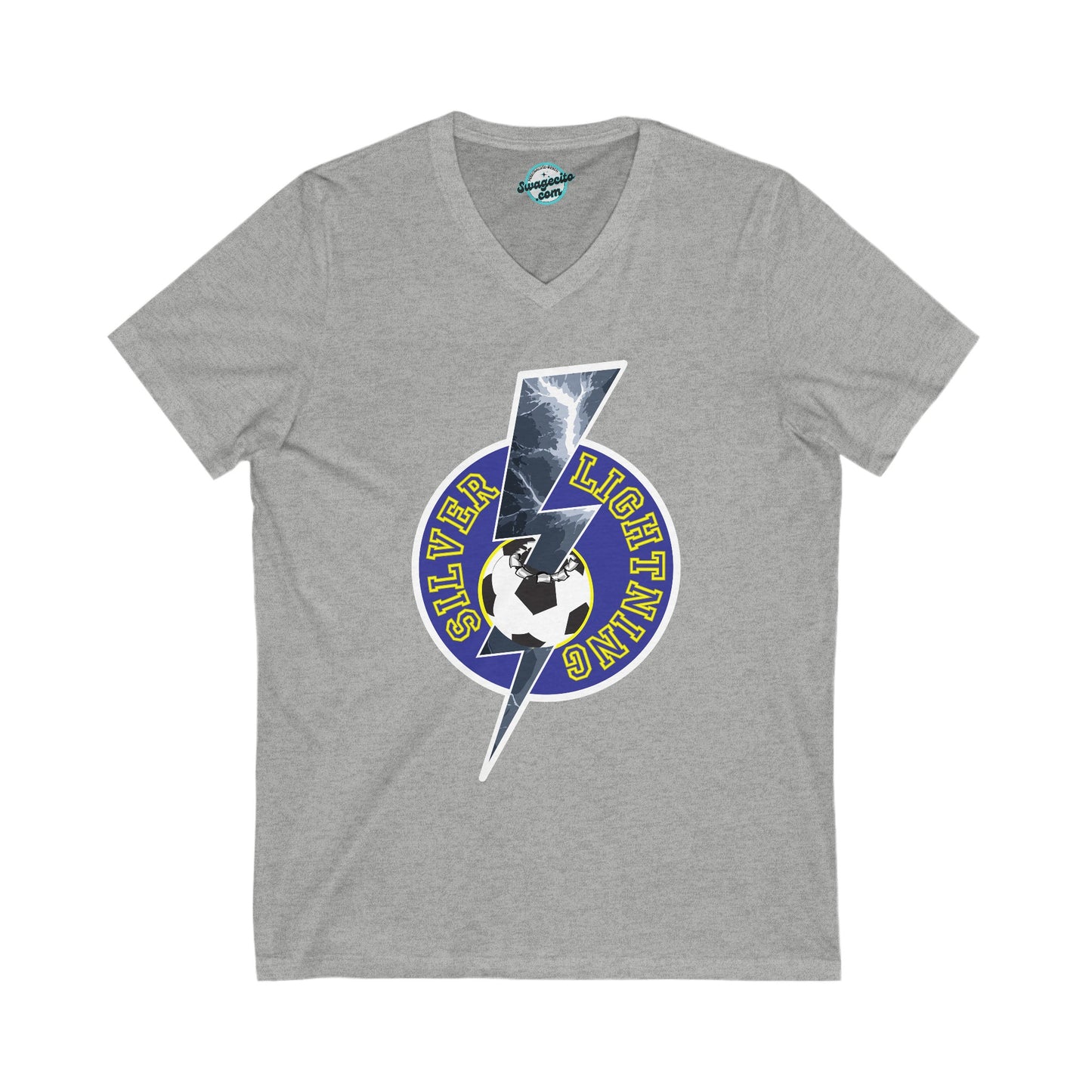 Silver Lightning Jersey V-Neck