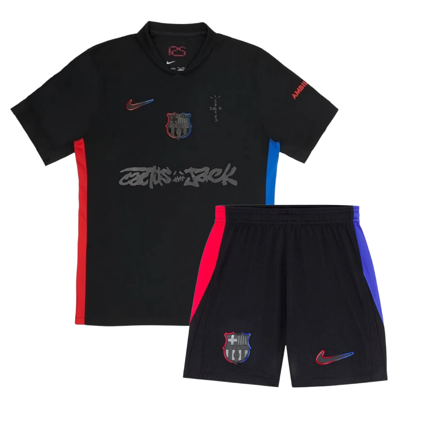Barcelona X Travis Scott 24/25 Away Kids Uniform/Kit Limited Edition