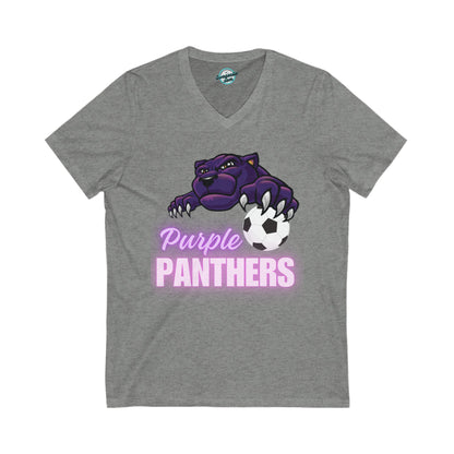 Purple Panthers Unisex Jersey V-Neck