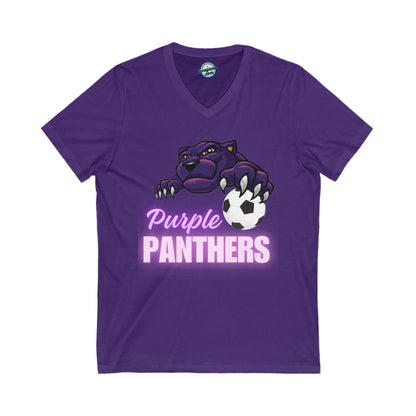 Purple Panthers Unisex Jersey V-Neck