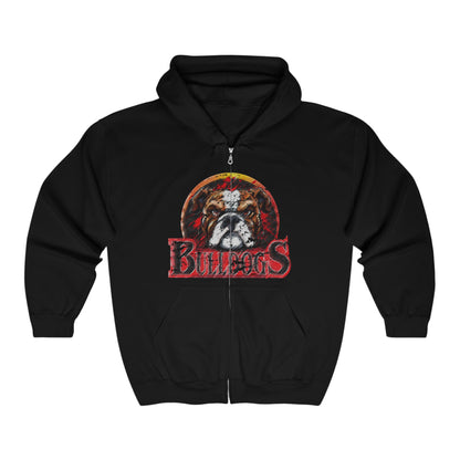 Bulldogs Vintage Full Zip Hoodie