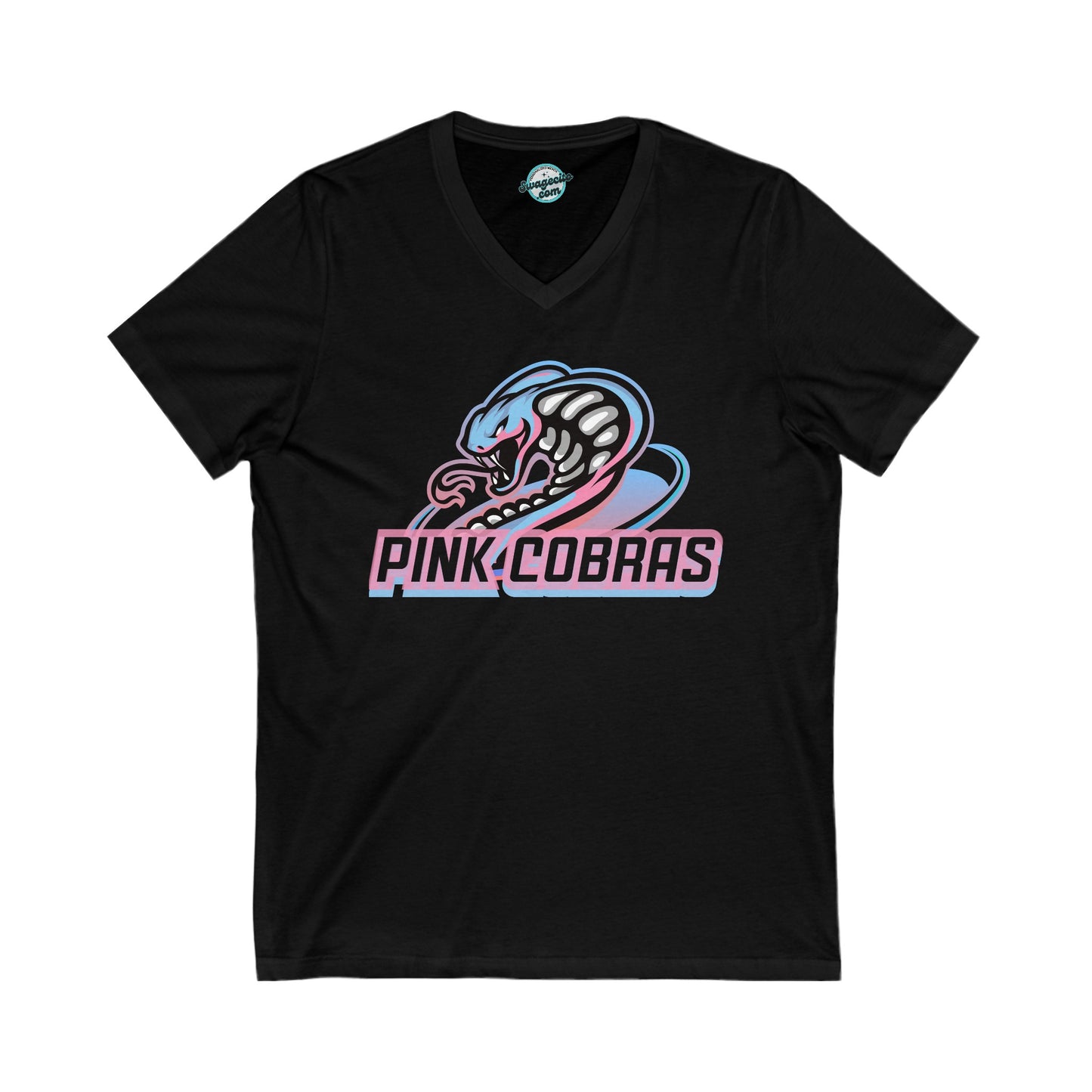 Pink Cobras Unisex V-Neck Tee
