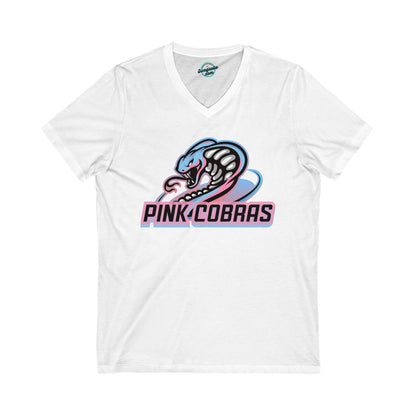 Pink Cobras Unisex V-Neck Tee