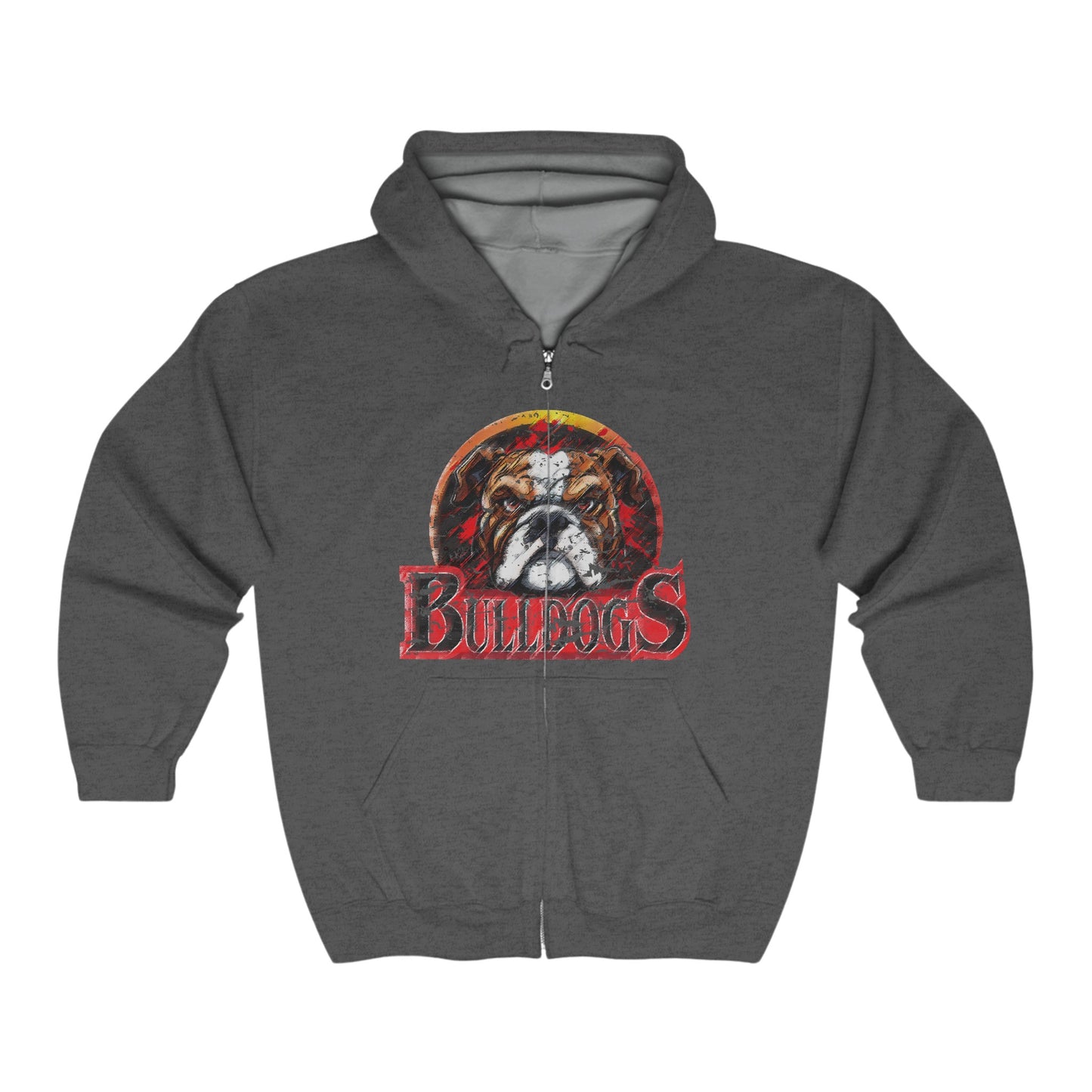 Bulldogs Vintage Full Zip Hoodie