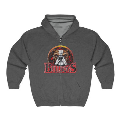 Bulldogs Vintage Full Zip Hoodie