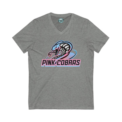 Pink Cobras Unisex V-Neck Tee
