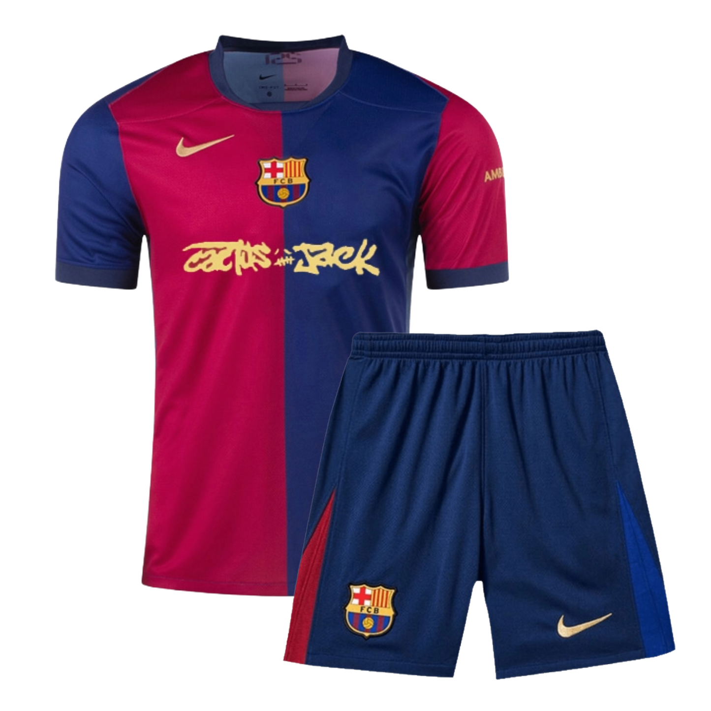Barcelona X Travis Scott 24/25 Home Kids Uniform/Kit Limited Edition