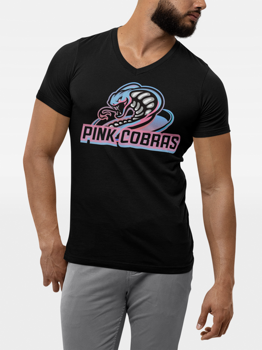 Pink Cobras Unisex V-Neck Tee