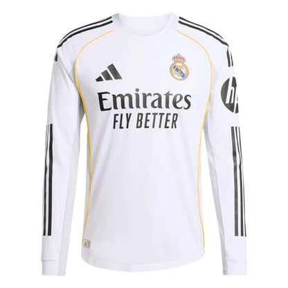 Real Madrid 25/26 Home Long Sleeve Match Jersey